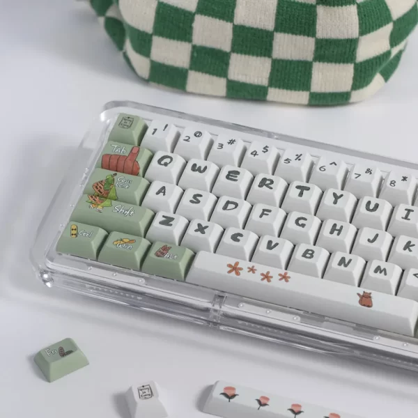 GMK+ Green Kitty KCA Custom Keycap Set - Image 4
