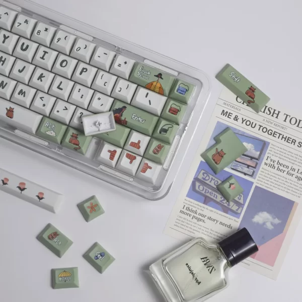 GMK+ Green Kitty KCA Custom Keycap Set - Image 3