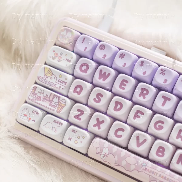 GMK+ Purple Bunny SA Custom Keycap Set - Image 3