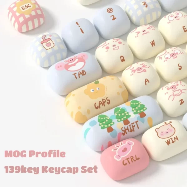 GMK+ Cute Piggy MDA Custom Keycap Set - Image 3
