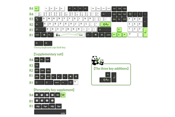 GMK+ Green White MDA Custom Keycap Set - Image 6