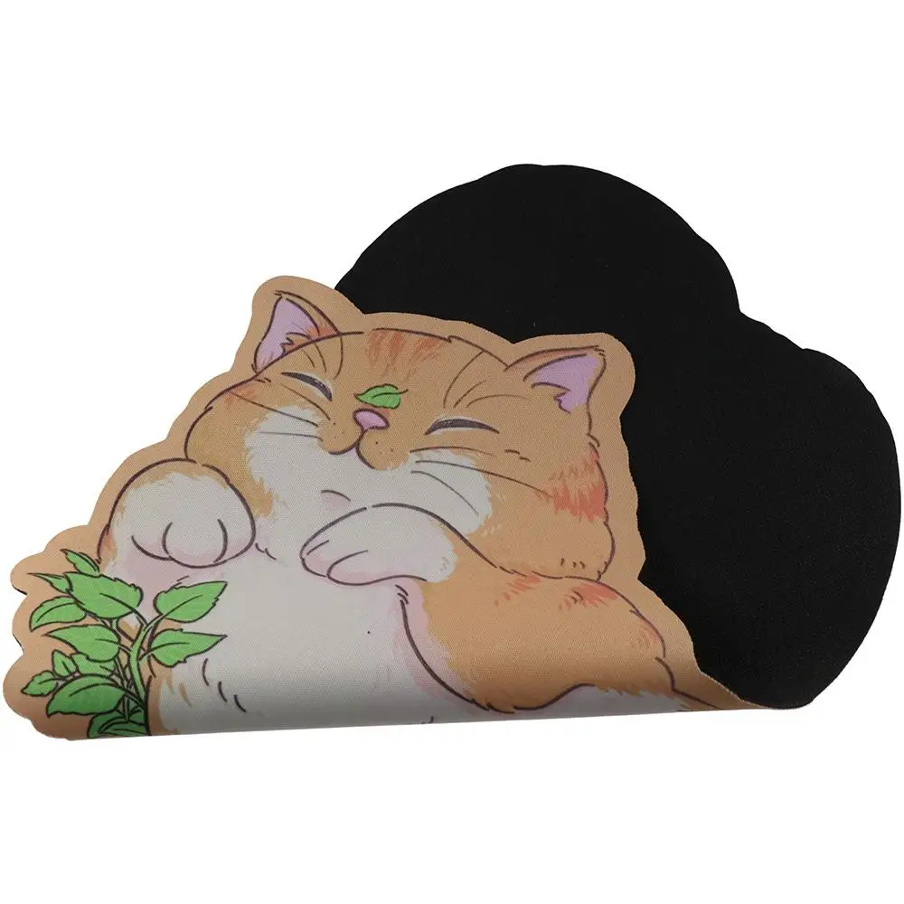 12.8*8 Inch Computer Office Mouse Pad Non-Slip Cat Rubber Non-Slip Rubber Mouse Pad Orange Dormitory Office Desktop Pad Office