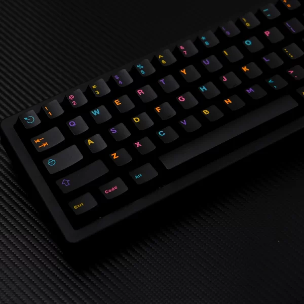 GMK+ Black Colorful OEM Custom Keycap Set - Image 5