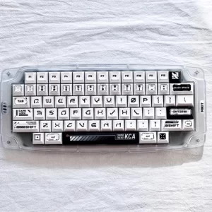 GMK+ White and Black KCA Custom Keycap Set