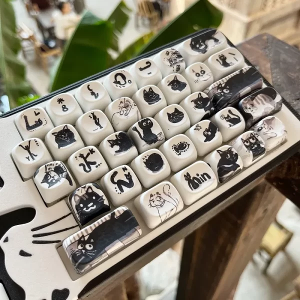 GMK+ Cute Cat KCA Custom Keycap Set - Image 4