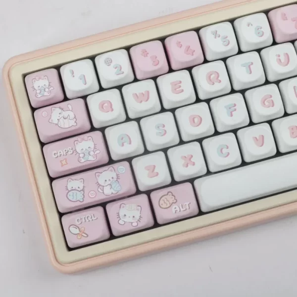 GMK+ Kitten Pastel MDA Custom Keycap Set - Image 2