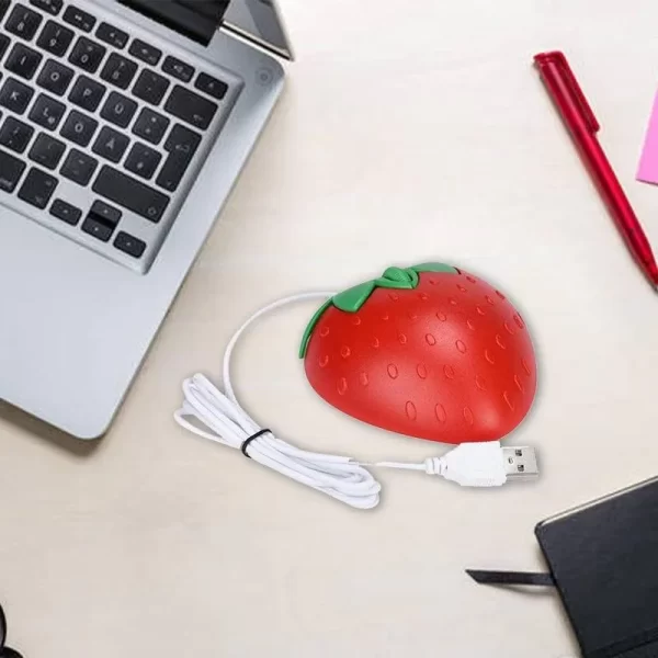 GMK+ Red Strawberry Gaming Mouse - Image 4