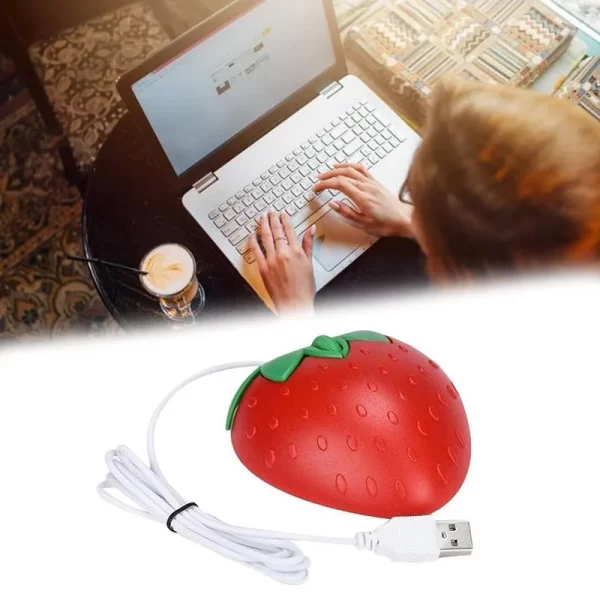 GMK+ Red Strawberry Gaming Mouse - Image 3